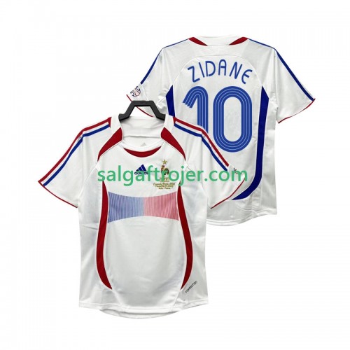 Frankrig ZIDANE 10 2006 Fodboldtrøjer Retro Udebanesæt Kort ærmer Frankrig ZIDANE 10 2006 Fodboldtrøjer Retro Udebanesæt Kort ærmer